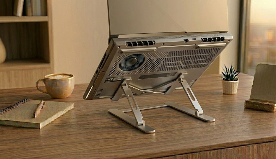 Laptop overheating with high temperature warning and diagnostic tools open